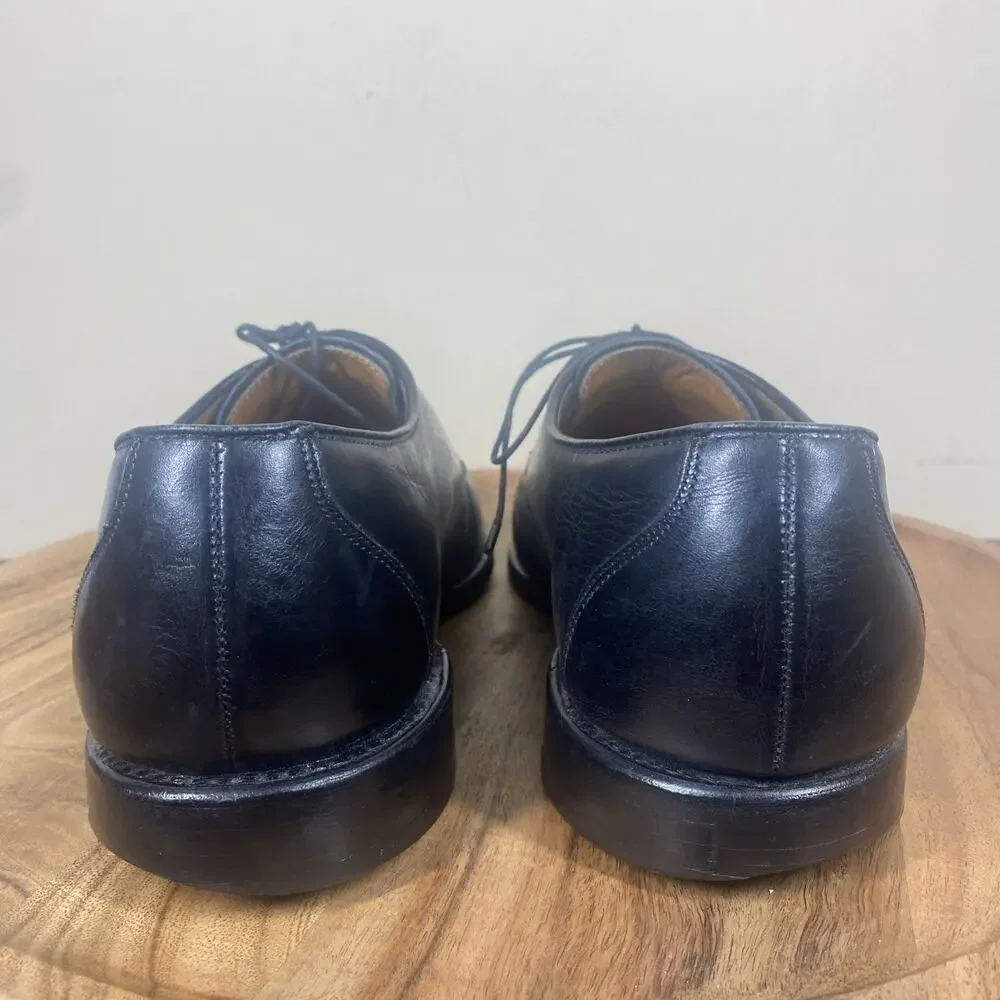 Allen Edmonds Burton Mens Black Size 9.5 Leather Oxford Dress Shoes